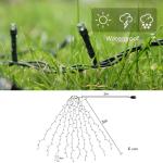 3m kerstboomverlichting met ring, kerstboom werp lichte ketting met 10 slingers 350 LED-lichtketting Waterdicht voor 120cm - 350cm boom, dennenboom, groene riem, struiken - warm wi