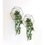 Set van 2 kunstmatige hangende planten in witte potten woonaccessoires nep hangplant kamerplant hangende plant nep plant
