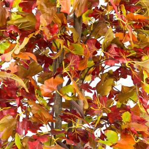 Ginkgo Ginkgoboom kunstplant kunstboom kunstplant met echt hout bruine bladeren 180 cm