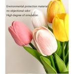 Künstliche Tulpenblumenarrangements, Raumdekorationsblumenarrangements, Hochwertige Wohnzimmer-Grünpflanzen(Roze)
