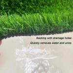 Kunstrasen Kunstrasen, 0,98 Zoll Florhöhe Grasteppich mit Drainagelöchern, Kunstrasenmatte, verschleißfeste, rutschfeste Gartenrasenrolle für Haustierspielplätze (Farbe: Rosa,