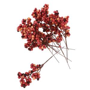 Ceramic Ornaments 12 Stück Arrangement-Dekorationen, künstliche Beeren, weihnachtliche Atmosphäre, Weihnachtsparty-Dekorationen, DIY-Urlaubsdekoration, Weihnachtsgirlande, küns