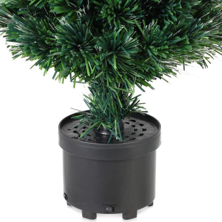 CASARIA Mini Kunstkerstboom 65cm Glasvezelverlichting Automatische Kleurverandering 9 Lichteffecten Nep Kerstboom Groen