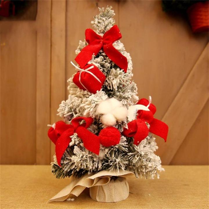 30 cm, 40 cm, 50 cm Mini-Weihnachtsbaum mit Beflockung, Weihnachtsbaum für den Schreibtisch, Verpackungsmaterialpaket DIY handgefertigter Weihnachtsbaum für Zuhause, modi，B-30c