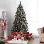 rode kerstbalornamenten voor kerstversiering - 36 stuks kerstboom onbreekbare ornamenten met ophanglus voor vakantie- en feestdecoratie (combo van 6 stijlen in 3 maten)