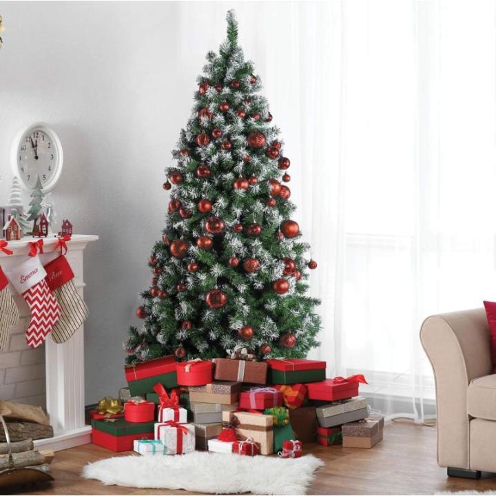rode kerstbalornamenten voor kerstversiering - 36 stuks kerstboom onbreekbare ornamenten met ophanglus voor vakantie- en feestdecoratie (combo van 6 stijlen in 3 maten)