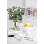 35 cm kunstmatige eucalyptus-takken met glazen vaas, eucalyptus-kunststof, plant, eucalyptus, , realistische eucalyptus, decoratie, zilverdollar voor bruiloft, tafeldecoratie kanto