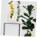 6 STK Simulation Zitronenrattan Sommerliche Haustürdekoration Frühling Künstliche Fruchtgirlande Künstliche Zitronengirlande Gelbe Zitronengirlande Künstliche Zweige Plastik Y