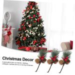 10st Kiefernzapfen Tannenzweig Künstliche Weihnachtspflücker Künstliche Beerenzweige Baum Pflücken Weihnachtsschmuck Girlande Pflanzen Weihnachts-kiefernpflücker Beeren Zweig 