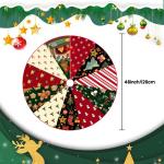 Kerstboomdeken, 120 cm, groen, rood, kerstboomrok, ronde kerstboomdeken, polyester kerstboomdeken, graffiti, dennenboomdeken, retro kerstboomdeken voor wintervakantie, Kerstmis, fe