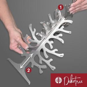 - 37 cm metalen kerstboom van roestvrij staal, decoratieve dennenboom voor siersieraden, Kerstmis zelf versieren kerstboom, kerstdecoratie kerstboom alternatief voor tafel, toonban