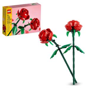 Rozen, Bloemen Bouwpakket voor Kinderen, Compatibel met Bloemenboeket Set, Woonaccessoire of Bureau Accessoire, Kerstcadeau voor Haar en Hem, Decoratie voor Meisjes en Jongens 4046