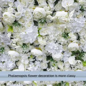 Weißer Rosen-Blumen-Wand-Hintergrund, Künstlicher Wand-Blumen-Hintergrund 3D-Seiden-Hortensie-Rosen-Blumen-Panel Für Foto-Hintergrund-Home-Party-Hochzeits-Hintergrund-Dekoration