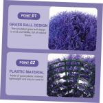 Ball Aus Kunstrasen Künstliche Pflanzenkugel Topiary-Ball Pflanzenkugeln Aus Grünem Gras Deckengras-kugeldekor Buchsbaum Kugel Dekorative Hängende Kugeln Mooskugeln Plastik Viol