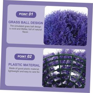 Ball Aus Kunstrasen Künstliche Pflanzenkugel Topiary-Ball Pflanzenkugeln Aus Grünem Gras Deckengras-kugeldekor Buchsbaum Kugel Dekorative Hängende Kugeln Mooskugeln Plastik Viol