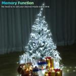 Kerstboomverlichting Wit, 20M 200 LED Lichtsnoer, Waterdicht Lichtketting, Kerstlichtsnoer, voor binnen en buiten, 8 verlichtingsmodi, Timerfuncties, Decoratie Kerstmis