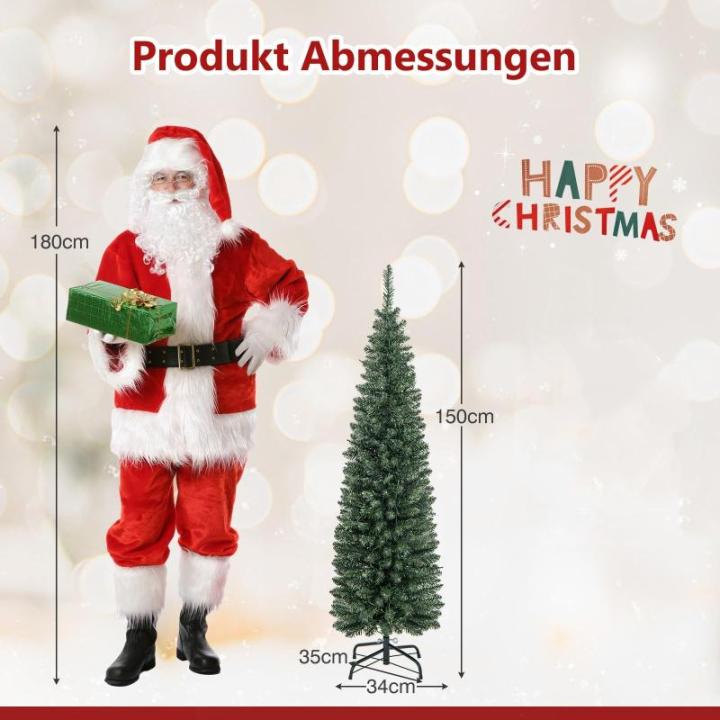 180 cm kerstboom met ledverlichting, kunstkerstboom met 390 takken en 180 ledlampen, dennenboom, kerstdecoratie voor kantoor, woning, winkel (180 cm)