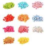 100 stuks Gerbera Daisy , stof, bloemen, koppen voor doe-het-zelf, bruiloft, knutselen, decoratie, handwerk (wit)