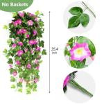 2 stuks kunstmatige blauweregen wijnstok kunstmatige hangende bloemen nepplanten voor tuin hek balkon buiten binnen decoratie (rozengroen, 90 cm)