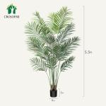 Künstliche Pflanze Palmen 150 cm Kunstpflanze Plastik Groß Areca Palme im Topf Wohnzimmer Balkon Schlafzimmer Grün Deko (2 Pack)