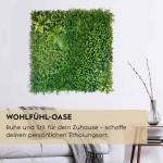 wand, bosgroen, 100 x 100 cm, groen voor binnen en buiten, uv-bestendig, onderhoudsvriendelijk en duurzaam, verticale tuin voor een feel-good sfeer en een fris kamerdesign