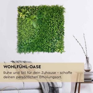 wand, bosgroen, 100 x 100 cm, groen voor binnen en buiten, uv-bestendig, onderhoudsvriendelijk en duurzaam, verticale tuin voor een feel-good sfeer en een fris kamerdesign