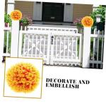 4 Stück Eukalyptus-grasball Künstliche Pflanzenkugeln Kunstpflanze Buchsbaum Formschnitt Kugeln Gefälschte Pflanzengrünkugeln Hochzeit Grasball Graspflanzenkugeln Orange Plasti