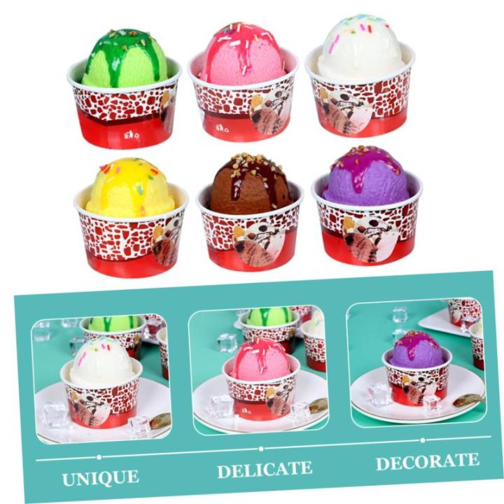 24 Stück Eiscreme Modell Gefälschte Eiscreme Kugeln Simulierte Eiscreme Kugeln Eiscreme Kugeln Gefälschte Eiscreme Requisiten Simulation Eiscreme Kugeln Requisite Eiscreme
