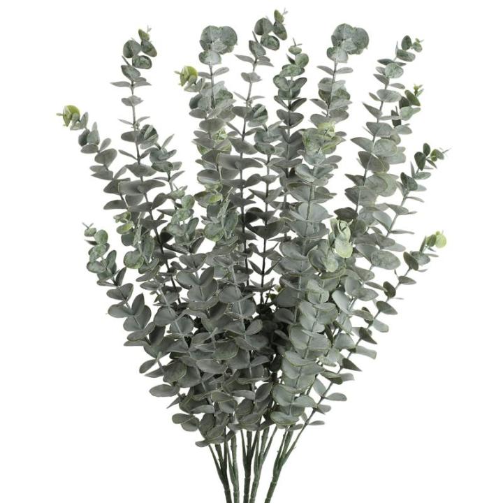 5 stuks kunstmatige eucalyptusplanten, , decoratie, eucalyptus met 3 takken, droogbloemen, decoratie voor woondecoratie, hoogte 74 cm