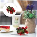 4 Stück Simulierte Obstspieße Künstliche Erdbeeren Lebensechte Obst Requisiten Künstliche Früchte Für Die Dekoration Künstliche Früchte Dekor Obst Requisiten
