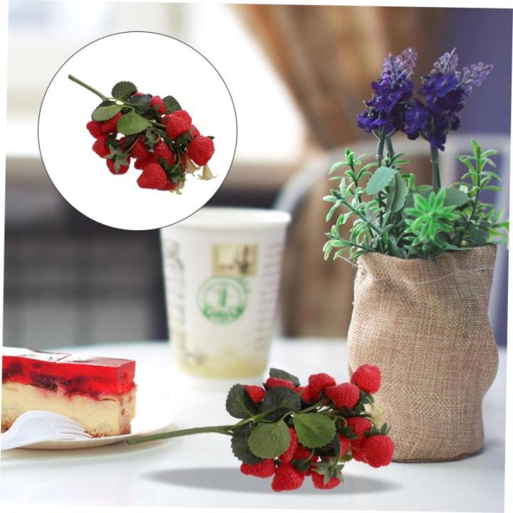 4 Stück Simulierte Obstspieße Künstliche Erdbeeren Lebensechte Obst Requisiten Künstliche Früchte Für Die Dekoration Künstliche Früchte Dekor Obst Requisiten