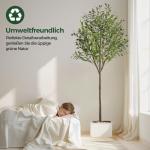 Olijfboom, , 180 cm, grote zoals een echte kunstolijfboom, kunstboom met pot, voor interieur, voor slaapkamer, kantoor, tuin, bruiloft, feestdecoratie (1 stuks)