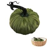 Samt-Set – Künstliche Kürbisse Mit Echten Stielen In Verschiedenen Größen – Für Halloween, Thanksgiving, Herbstdekoration, Erntefest Und Präsentation, Luxuriöse, Realist