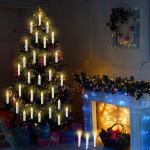 20/30/40/50/60 stuks LED-kaarsen, LED-kerstverlichting, draadloze dimbare kerstverlichting, vlamloze kerstkaarsen voor de kerstboom, kerstdecoratie, bruiloften, verjaardagen, feest