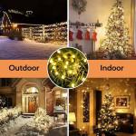 Lichtsnoer kerstboom, 20 m, 200 leds, kleurrijk, kerstverlichting met stopcontact, 8 modi, timer en geheugenfunctie, waterdichte lichtketting voor binnen en buiten, voor tuinfeest 