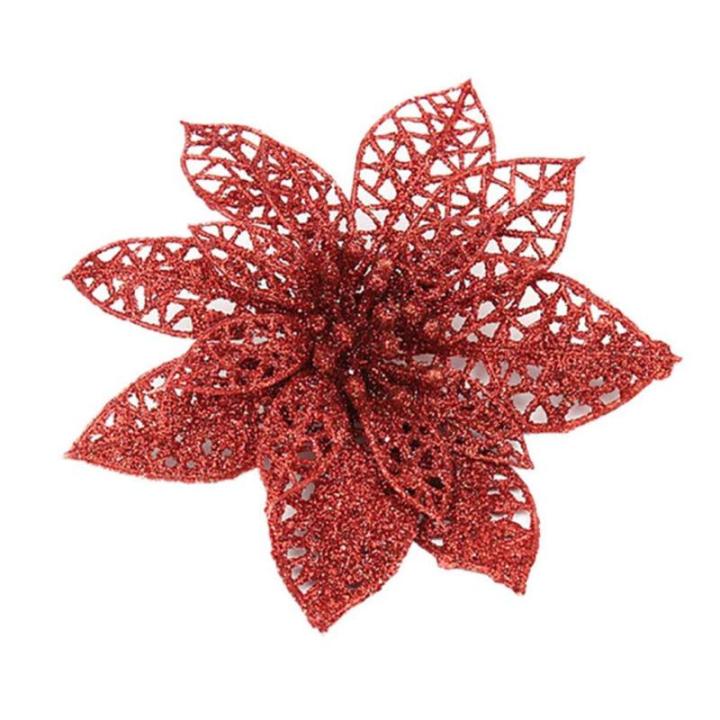 Weihnachtsblumen Künstlich-Christmas Decorations-Weihnachtsdeko Blumen-Weihnachtsschmuck Weihnachtsstern Künstlich Kunstblumen Weihnachten Weihnachtskugeln Christbaumschmuck 2024