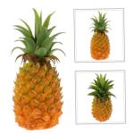 2St simulierte Ananas-Ornamente Küchensimulation Ananas realistische gefälschte Ananasornamente Ananas Attrappe für Schaufenster Kunst Ananas für Hausdekoration Spielzeug Harz