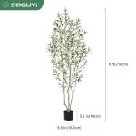 Kunstolijfboom, 180 cm, kunstplant olijfboom met natuurlijke houten stam en levensechte vruchten voor thuis- en kantoordecoratie, grote voor binnen, 1 verpakking