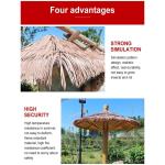 ZJGZDCPHDPB Palm Thatch Roll Künstliche Stroh Kunststoff Künstliche PVC Holzhaus Pavillon Fake Stroh Natürliche Dachdekoration Feuerfest Und Flammenhemmend Thatch Roll—0.5x0.5