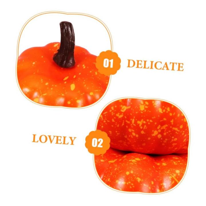Schaumkürbis Kürbisse Im Herbst Ernten Simuliertes Kürbismodell Halloween-kürbis-Ornamente Simulationskürbis Schaumstoff-kürbis-Ornament Kürbis Fallen Erntedekor Kürbiskern