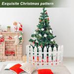 Witte kunststof omheining, 24 stuks, kerstboomomheining, grens van kunststof, kerstboomomheining voor kinderen, wit, kunststof, lattenhek, decoratie, voor Kerstmis, bruiloft, feest