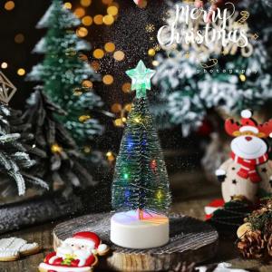 Weihnachtsbaum Klein mit Beleuchtung 3PCS Tisch Mini Weihnachtsbaum Geschmückt mit LED Lichterkette Tabletop Kleiner Weihnachtsbaum Mini Tannenbaum Künstlich Klein Weihnachtsdeko