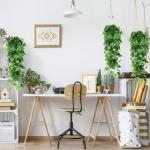 Kunsthangplanten, 3 stuks, 100 cm lange kunsthangplant, bruiloftsdecoratie, kunstklimop, wijnstokken voor muur, huis, kamer, indoor, outdoor decoratie (Lvluo)