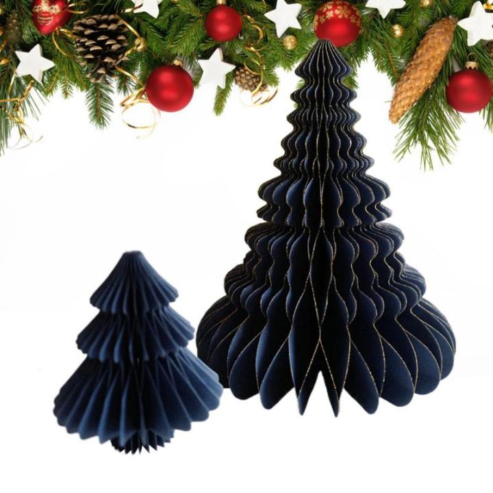 Papieren kerstboom, decoratief kunsthandwerk met meerlaagse splitten, kerstdecoratie om te knutselen, tafelopzetstuk van papier, ideaal voor het creëren van een feestelijke sfeer 