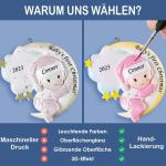 Gepersonaliseerde kersthangers met de naam Baby's eerste Kerstmis - 2023 kunsthars kerstboomversiering gepersonaliseerde , cadeaus voor baby's, dochters, kleinkind, maan