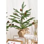 Weihnachtsbaum Weihnachtsbaum Künstliche Weihnachtsbäume Vordekorierter künstlicher Weihnachtsbaum im Topf Mit massivem Weihnachtsbaum Modisch，Green-80cm
