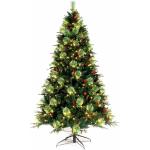 Künstlicher Weihnachtsbaum, Tannenbaum mit Metallständer, künstlicher Weihnachtsbaum für Zuhause, Büro, Innen- und Außenbereich, einfache Montage, 1,8 m