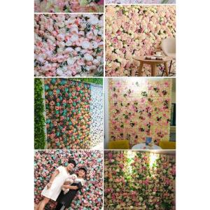 Künstliche Blumenwand, Künstliche Blumenwand Aus Seidenrose, Verwendet Für Hochzeiten, Rayon-Blumenwand, Verwendet Für Partys, Kirchenwände, Bühnenhintergrund(I,1m*1m)