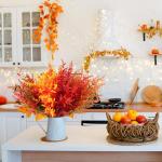 12 stuks kunstherfstbloemen herfstbladeren kunstherfstbloemen voor binnen en buiten boeket herfstdecoratie voor herfstoogst Thanksgiving Halloween