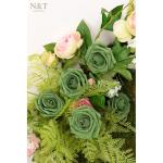 Rozendecoratie, 25 stuks kunstbloemen, rozen met stelen, kunstbloemen voor doe-het-zelf bruiloft, Valentijnsdag, bruidsfeest, middenstuk, feesttafels, boeketten, bruid, woondecorat
